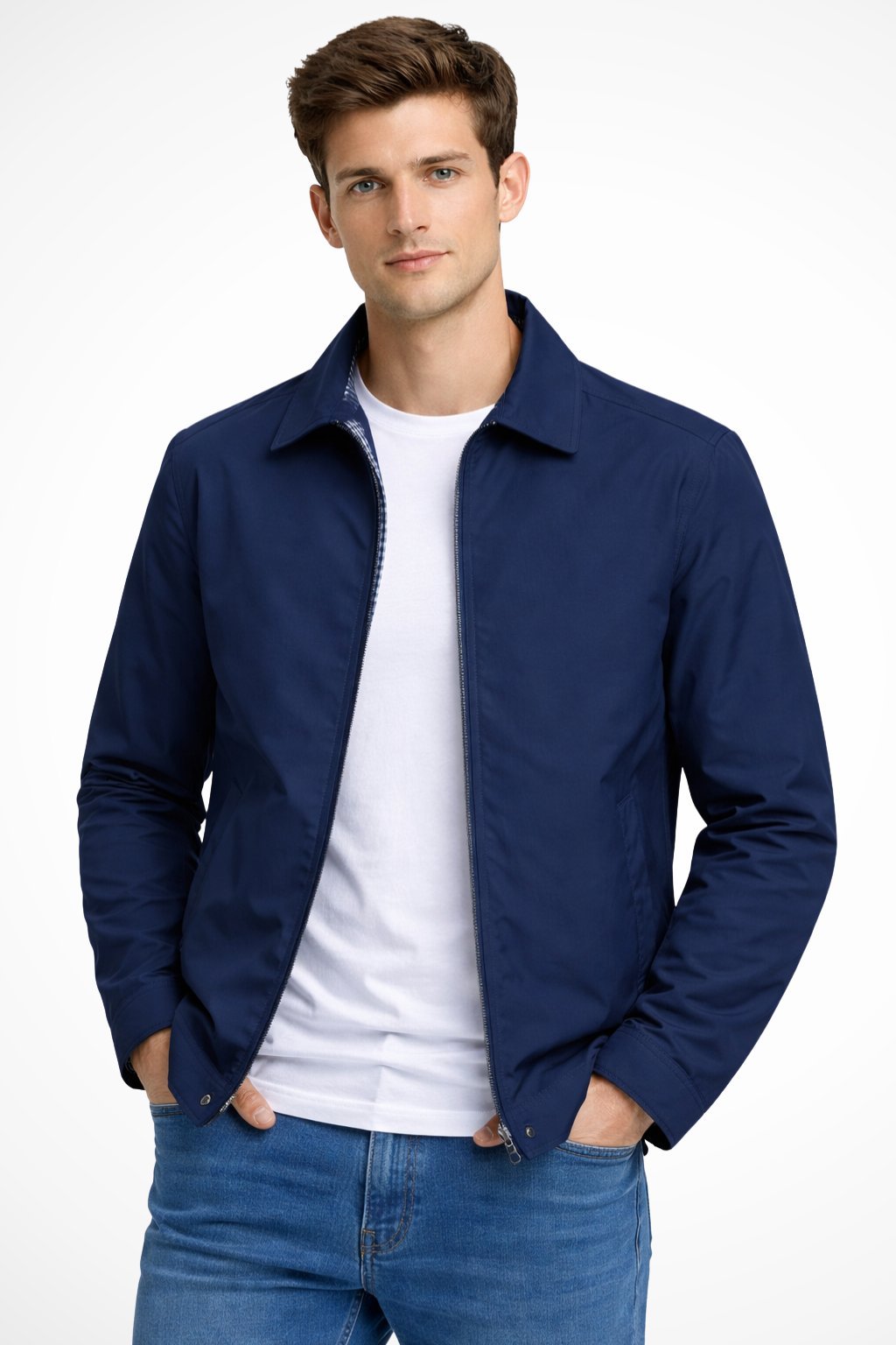 Men's Harrington Jacket with Zip Front – Classic Smart-Casual Style for Layering - We are MFEO
