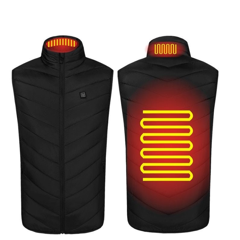 Men's Heated Puffer Vest with Stand Collar – Quilted Insulated Layer - We are MFEO