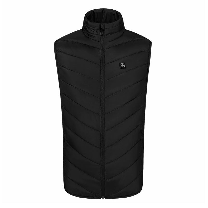 Men's Heated Puffer Vest with Stand Collar – Quilted Insulated Layer - We are MFEO