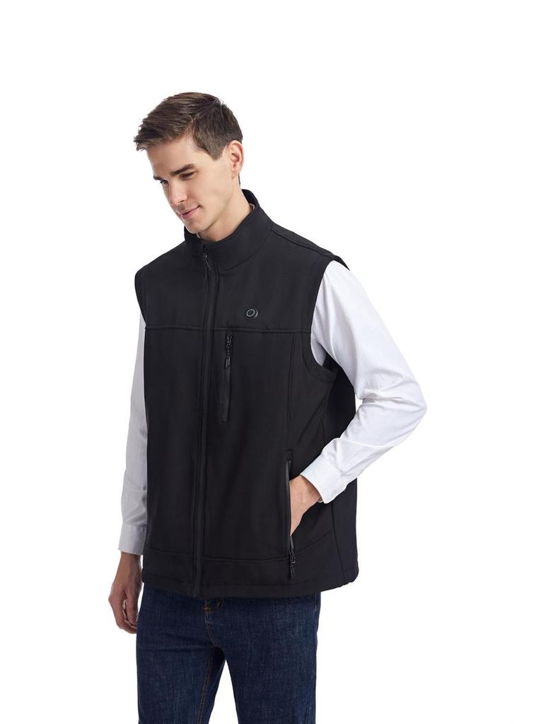 Men's Heated Vest - Adjustable Heat Settings, Zip Front, Stand Collar for Cold Weather - We are MFEO