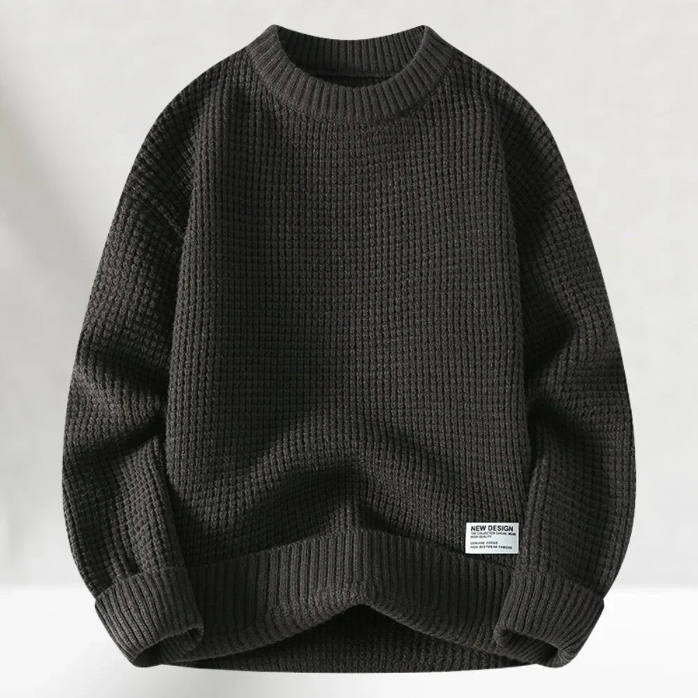 Men's Jumper – Textured Knit Crew Neck Sweater for Casual Wear - We are MFEO