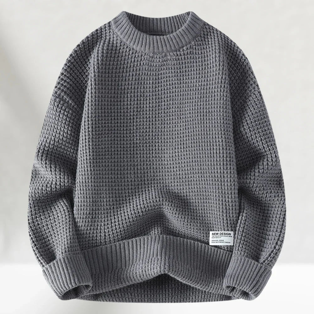 Men's Jumper – Textured Knit Crew Neck Sweater for Casual Wear - We are MFEO