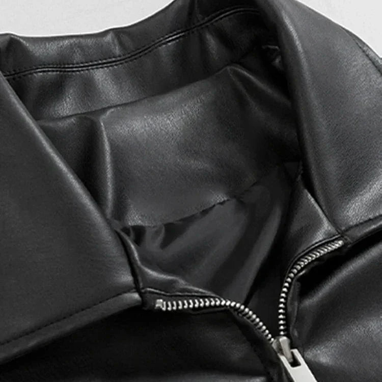 Men's Leather Bomber Jacket – Oversized Fit for Casual Streetwear Style - We are MFEO