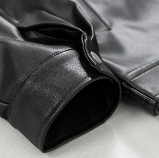 Men's Leather Bomber Jacket – Oversized Fit for Casual Streetwear Style - We are MFEO