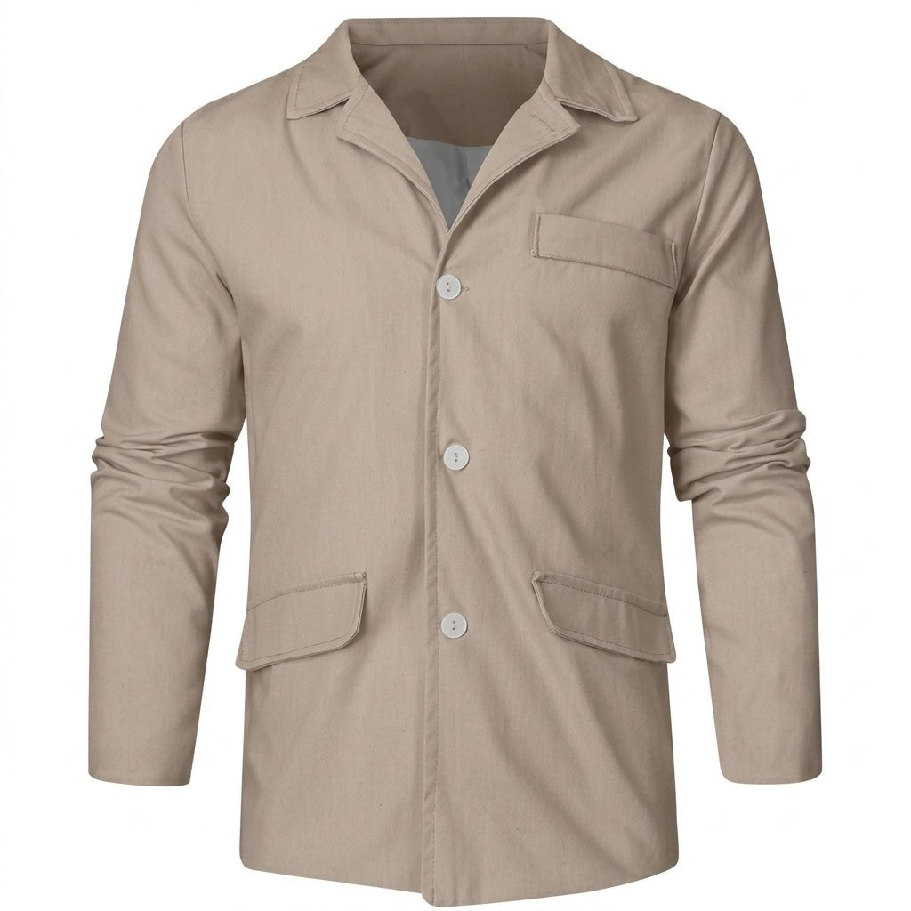 Men's Linen Blazer Jacket – Breathable Relaxed Fit for Casual Spring and Summer Outings - We are MFEO