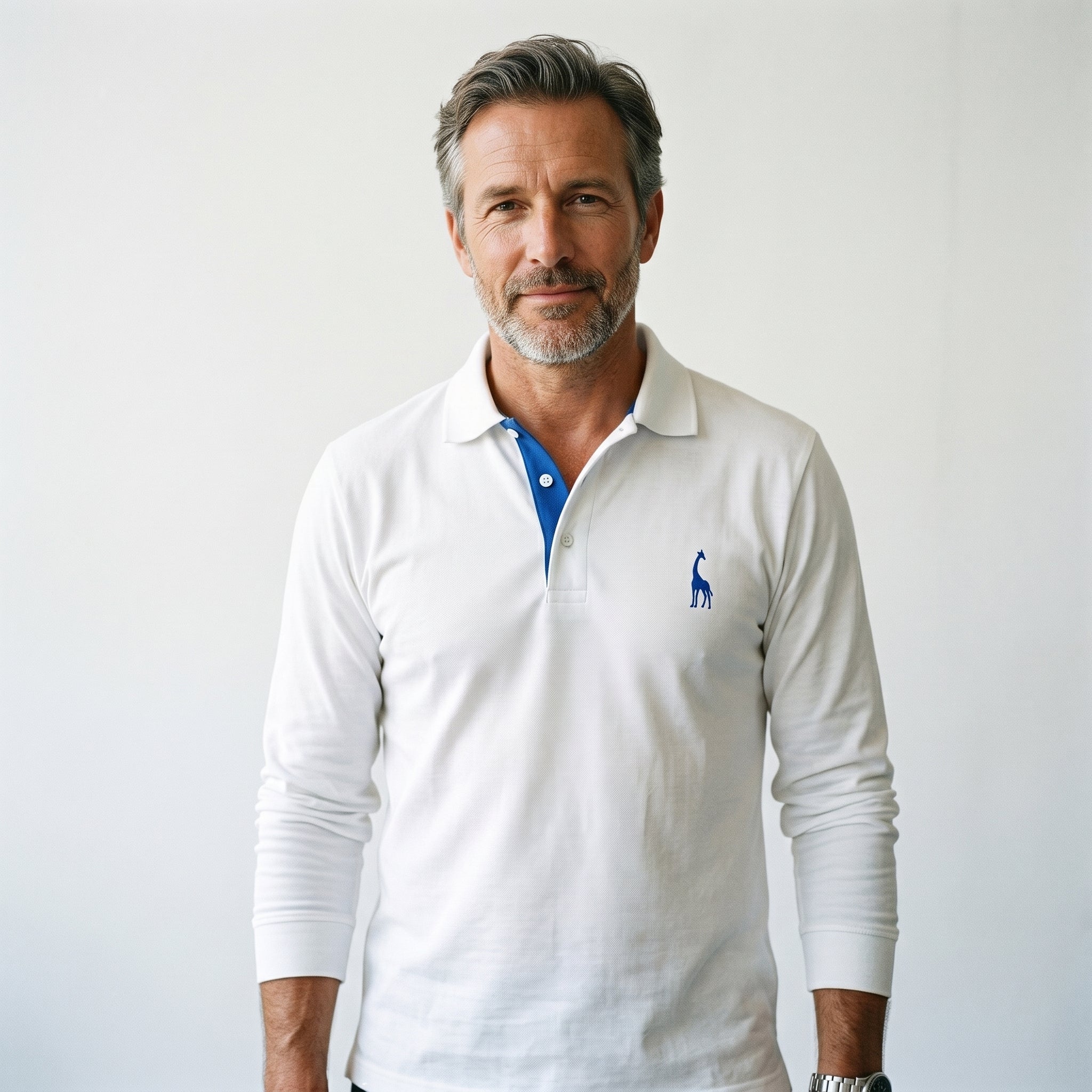 Men's Long Sleeve Polo Shirt – Structured Collar with Button Placket, Soft Cotton Blend - We are MFEO