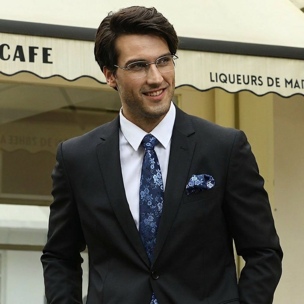 Men's Neckties with Pocket Square – Assorted Styles for Formal Events and Black Tie - We are MFEO