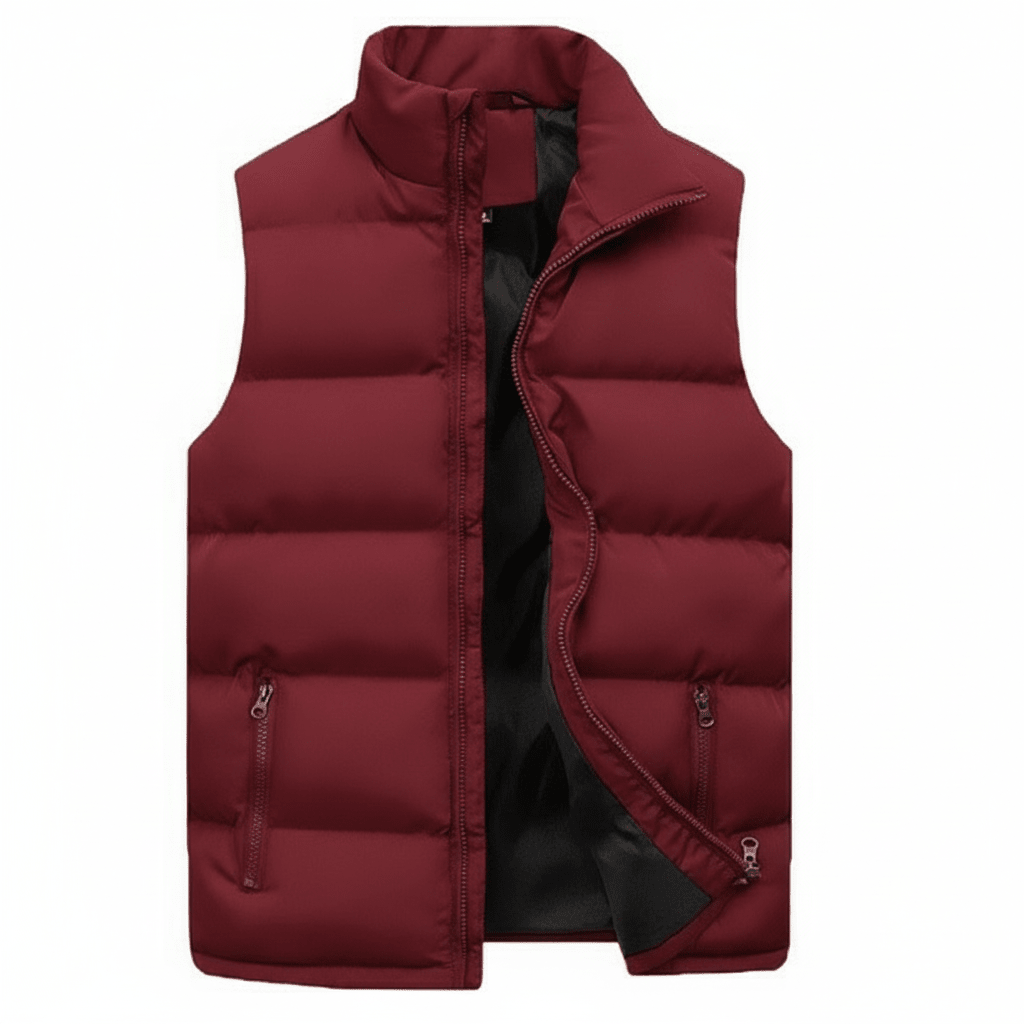 Men's Padded Gilet for Autumn – Zip Fastening, High Collar, Casual Wear - We are MFEO