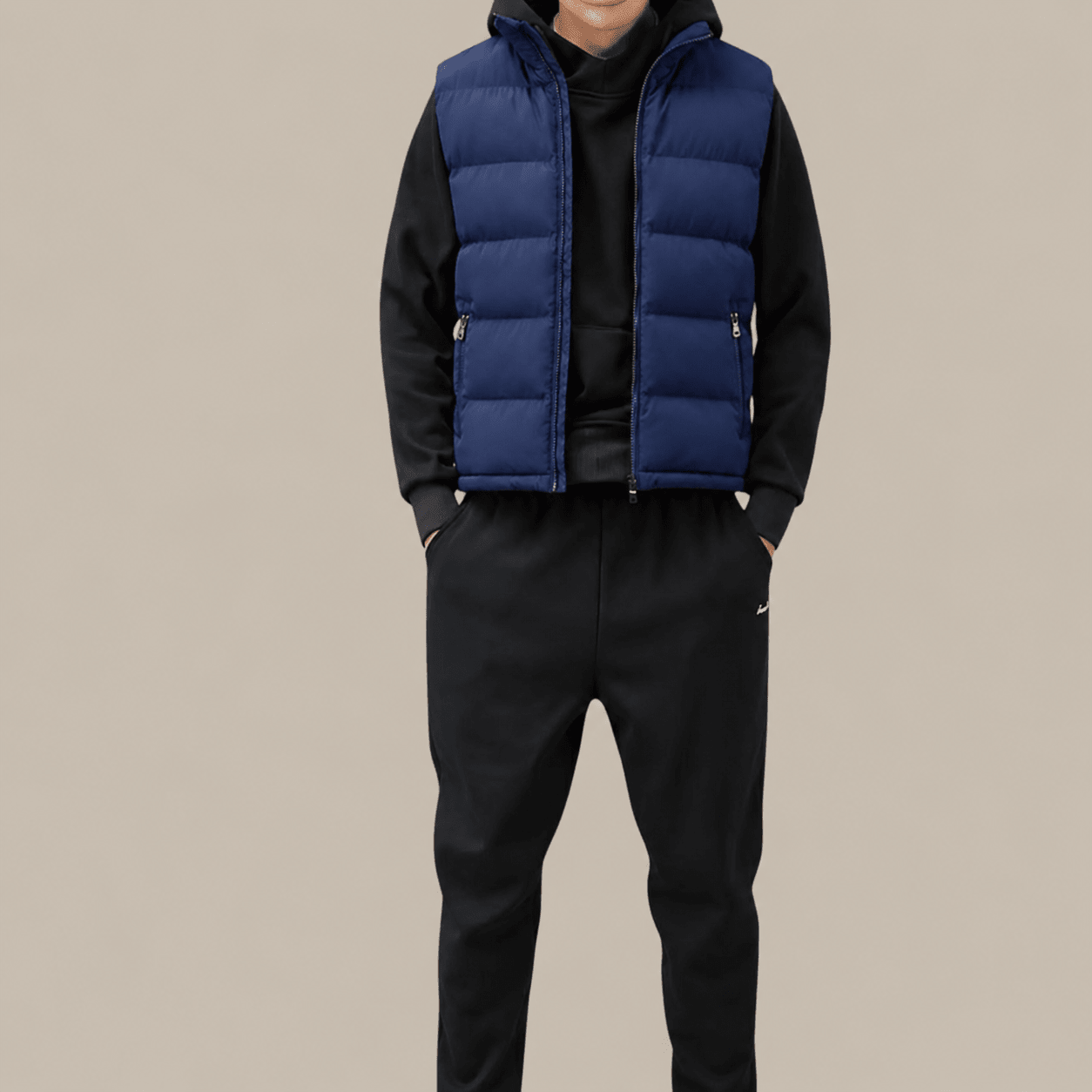 Men's Padded Gilet for Autumn – Zip Fastening, High Collar, Casual Wear - We are MFEO