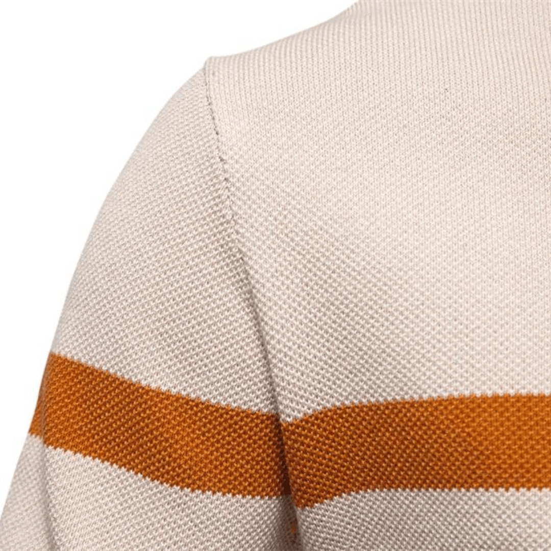Men's Quarter - Zip Jumper – Cotton Knitwear with Colour Block Design for Autumn - We are MFEO