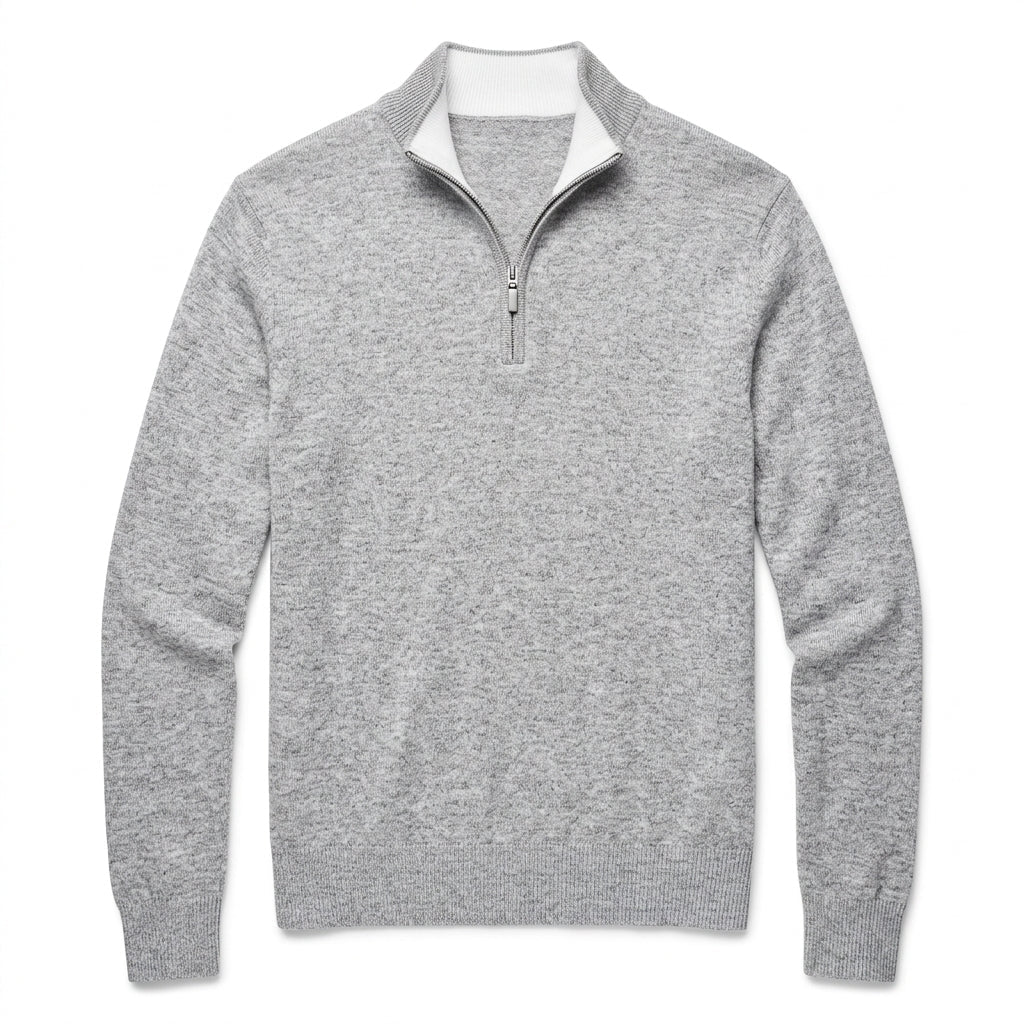 Men's Quarter Zip Sweater – Comfortable Long Sleeve Design for Casual Wear - We are MFEO