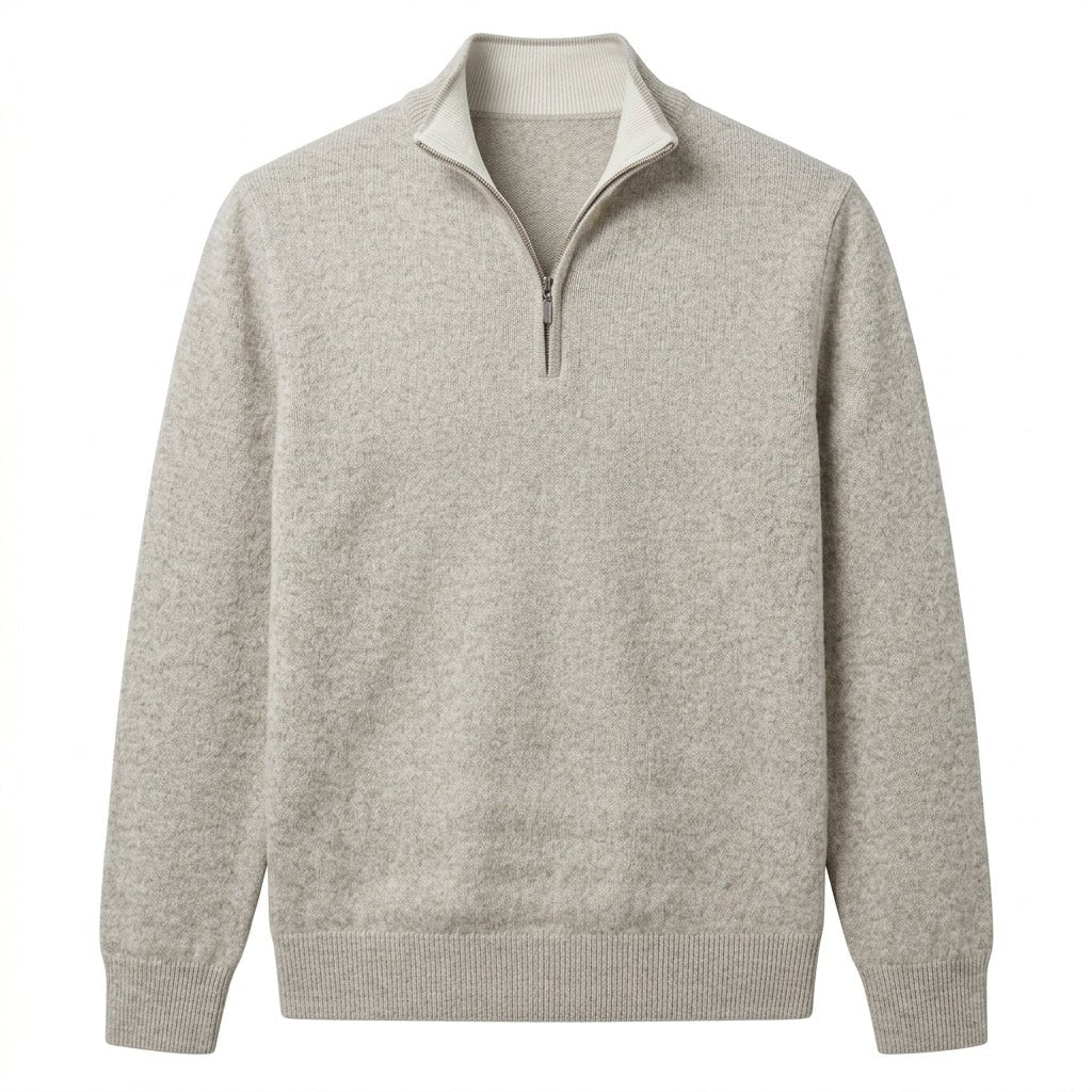 Men's Quarter Zip Sweater – Comfortable Long Sleeve Design for Casual Wear - We are MFEO