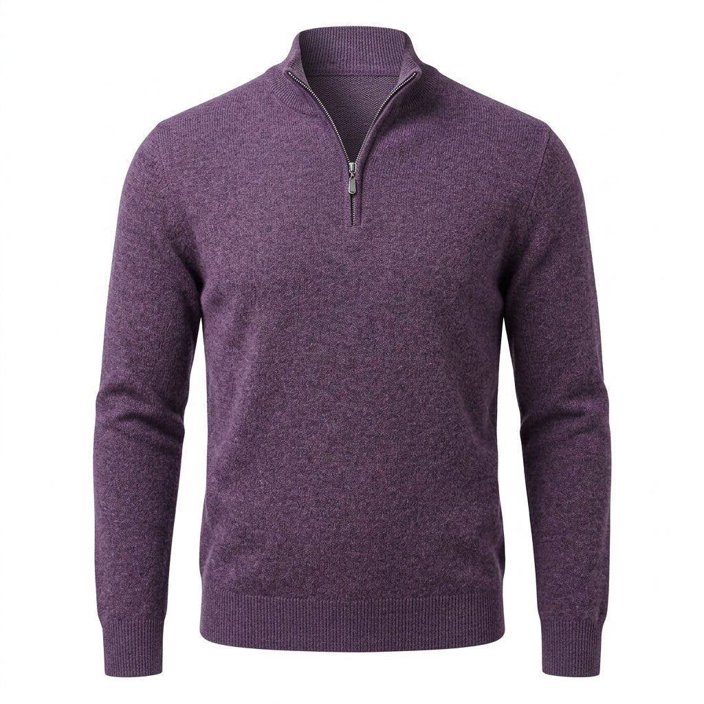 Men's Quarter Zip Sweater – Comfortable Long Sleeve Design for Casual Wear - We are MFEO