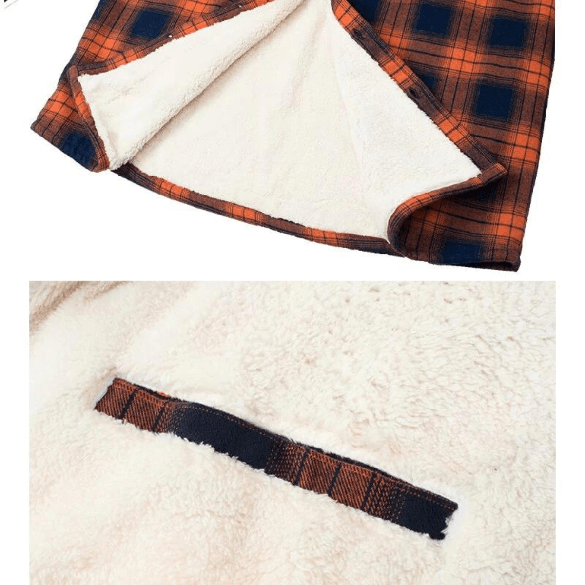 Men's Sherpa Lined Plaid Jacket – Cozy and Stylish for Cold Weather - We are MFEO