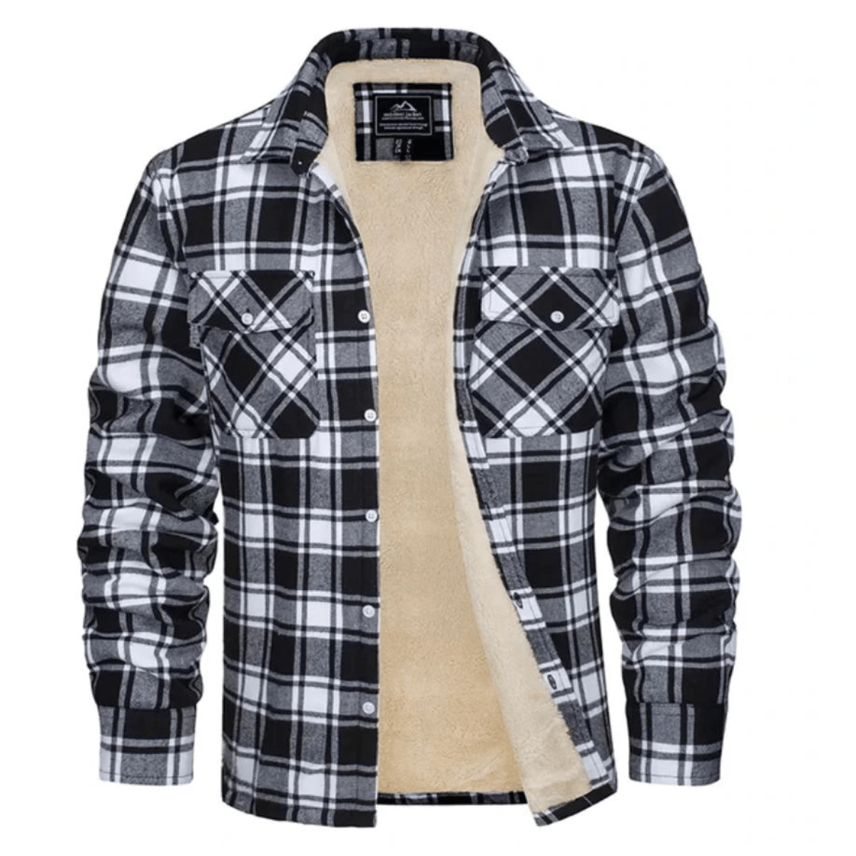 Men's Sherpa Lined Plaid Jacket – Cozy and Stylish for Cold Weather - We are MFEO