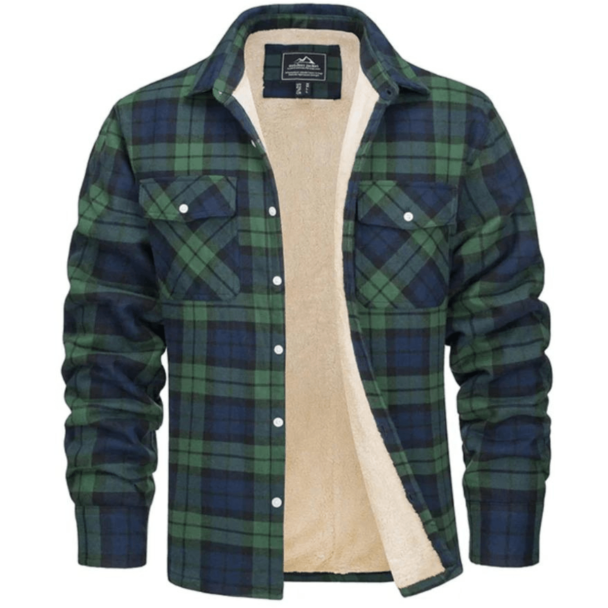Men's Sherpa Lined Plaid Jacket – Cozy and Stylish for Cold Weather - We are MFEO