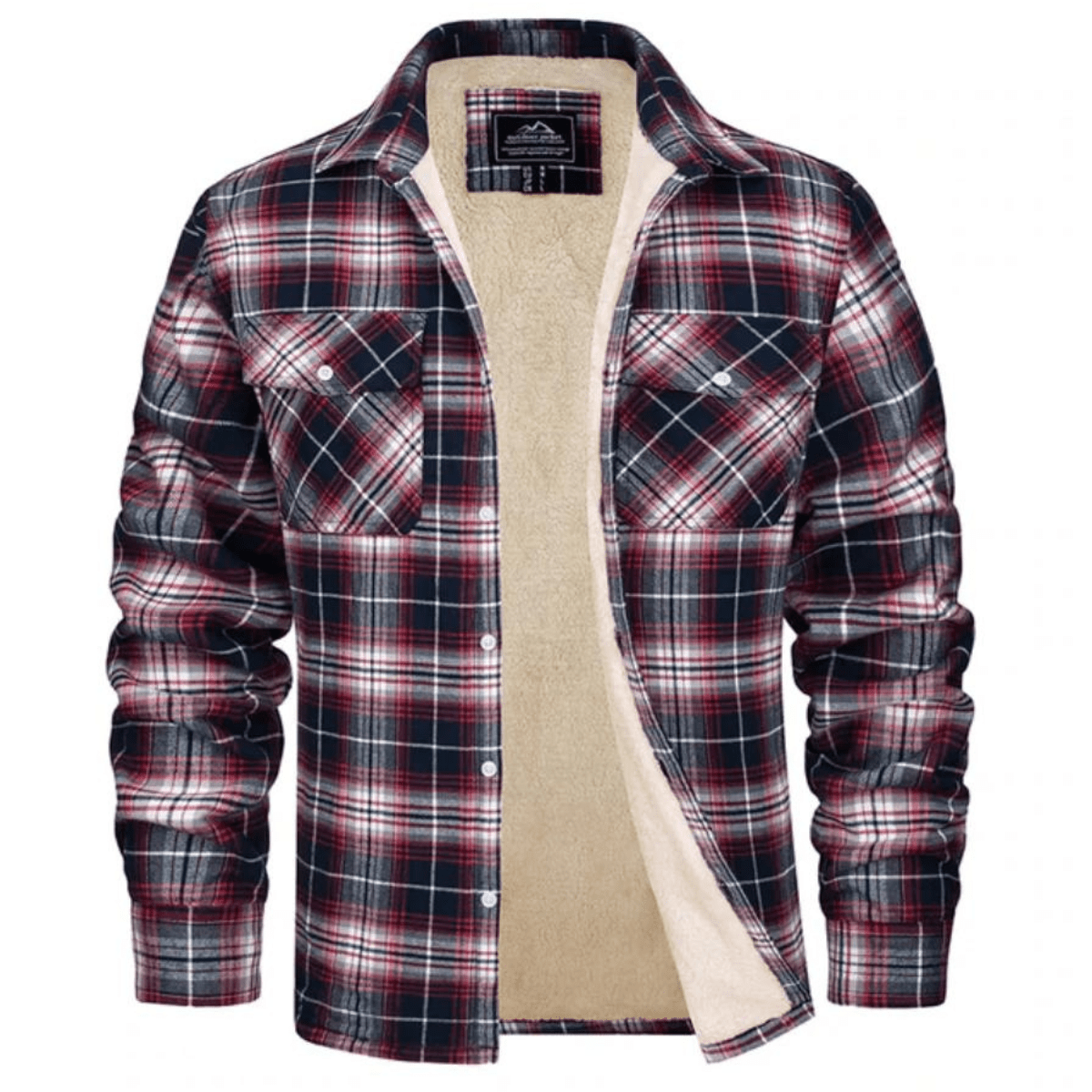 Men's Sherpa Lined Plaid Jacket – Cozy and Stylish for Cold Weather - We are MFEO