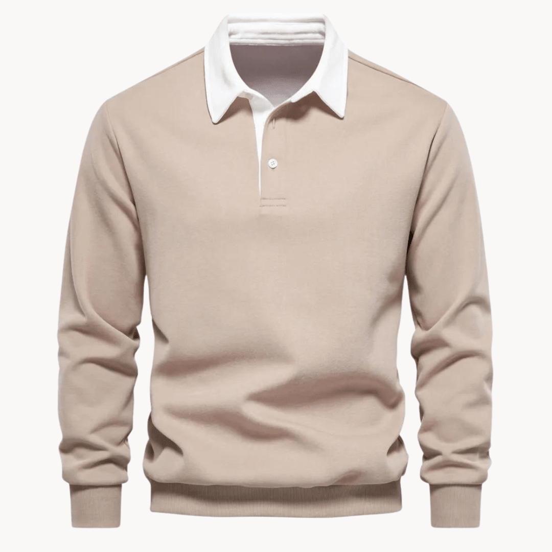 Men's Sweatshirt with Contrast Collar – Regular Fit Smart-Casual Style for Everyday Wear - We are MFEO