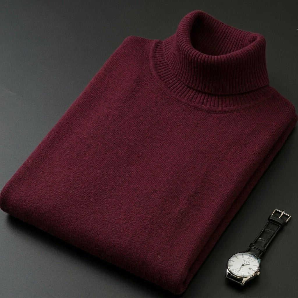Men's Turtleneck Sweater – Slim Fit Cashmere for Autumn and Winter Smart Casual Wear - We are MFEO