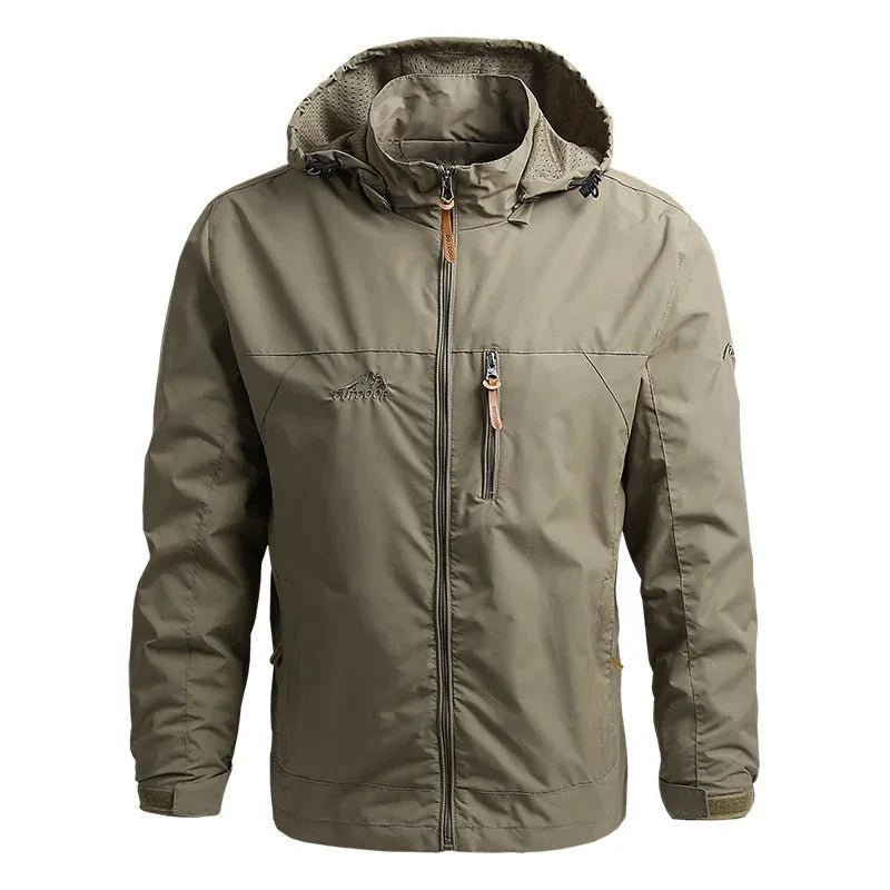 Men's Waterproof Rain Jacket with Hood – Zip Chest Pocket - We are MFEO