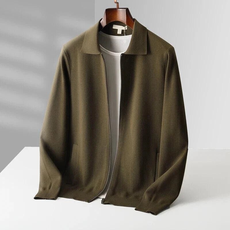 Men's Zip-Up Cardigan – Collared Style with Pockets - We are MFEO