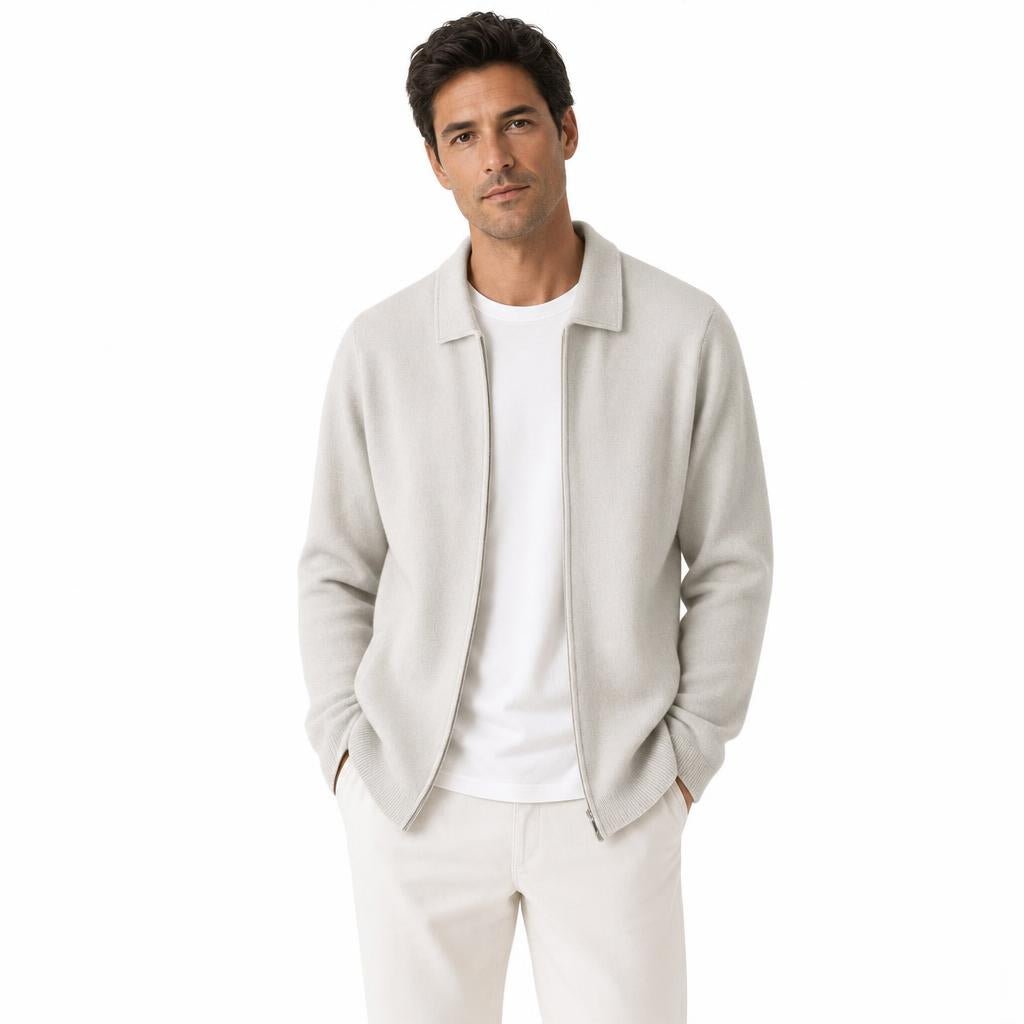 Men's Zip-Up Cardigan – Collared Style with Pockets - We are MFEO
