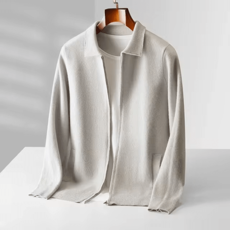 Men's Zip-Up Cardigan – Collared Style with Pockets - We are MFEO
