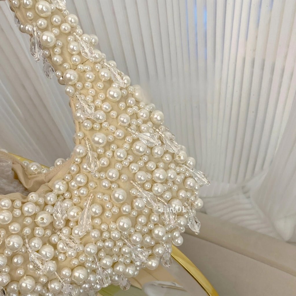 Mini Pearl Beaded Handbag – Structured Evening Bag for Formal Events - We are MFEO