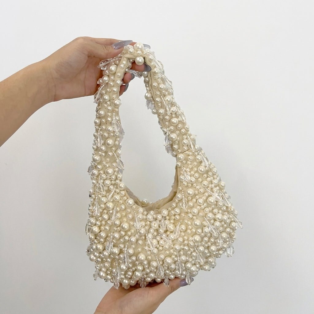 Mini Pearl Beaded Handbag – Structured Evening Bag for Formal Events - We are MFEO