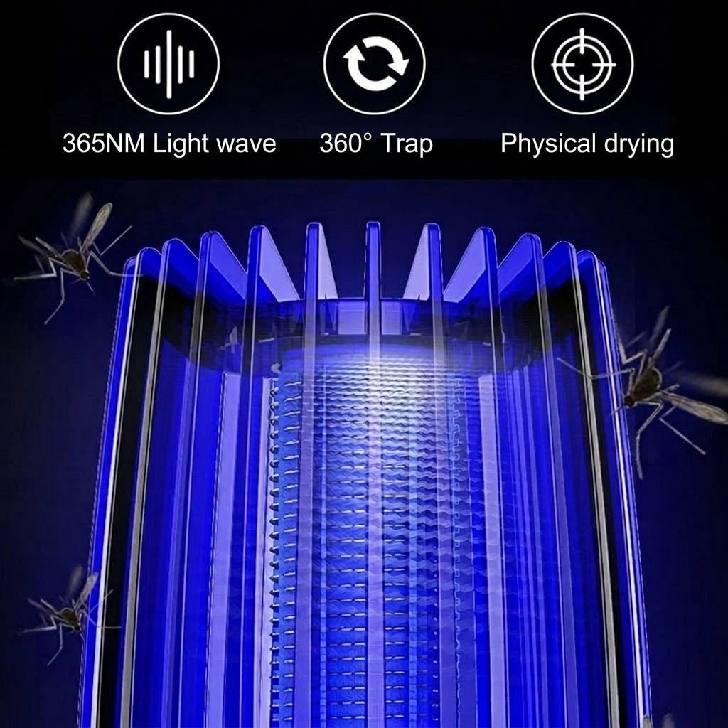 Mosquito Repellent with LED Lamp – Rechargeable, Chemical-Free Insect Trap for Indoor and Outdoor Use - We are MFEO