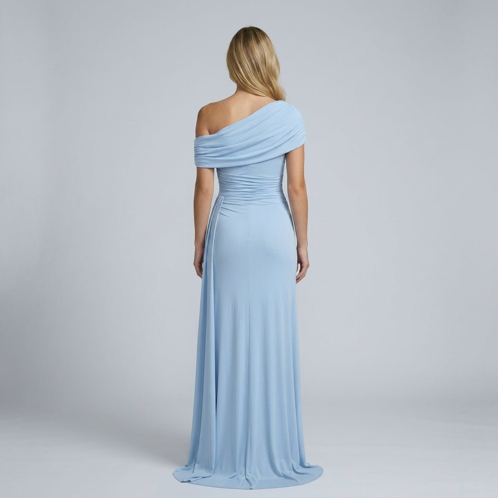 Off Shoulder Maxi Dress – Ruched Waist for Formal Occasions and Special Events - We are MFEO