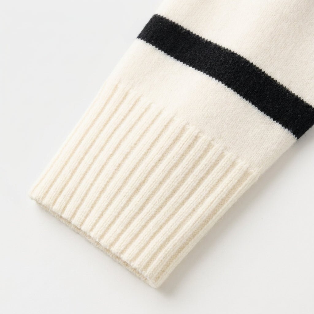 Oversized Striped Knit Sweater with Crew Neck – Comfortable for All Seasons - We are MFEO