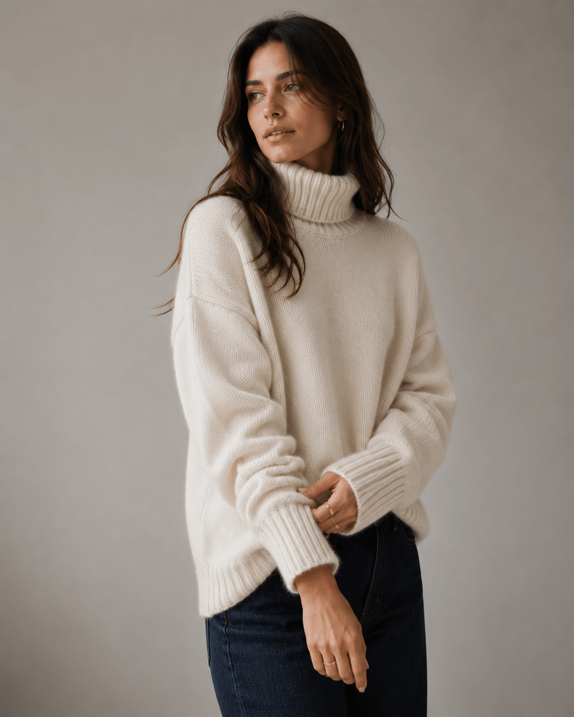Oversized Turtleneck Sweater – 100% Cashmere for Autumn and Winter - We are MFEO
