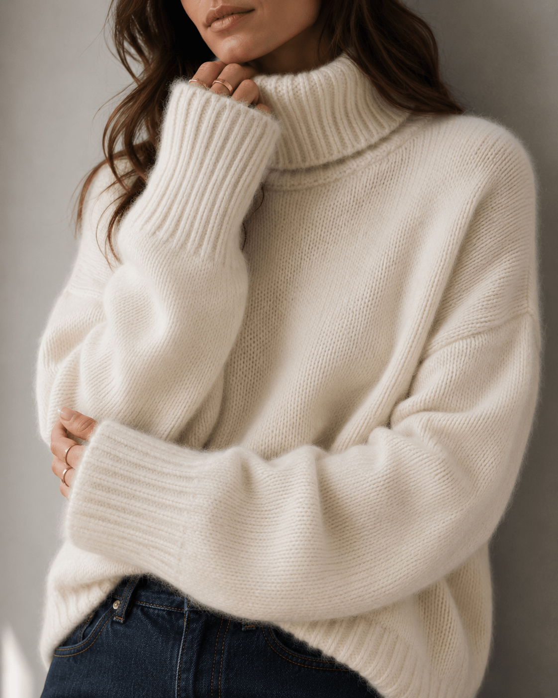 Oversized Turtleneck Sweater – 100% Cashmere for Autumn and Winter - We are MFEO