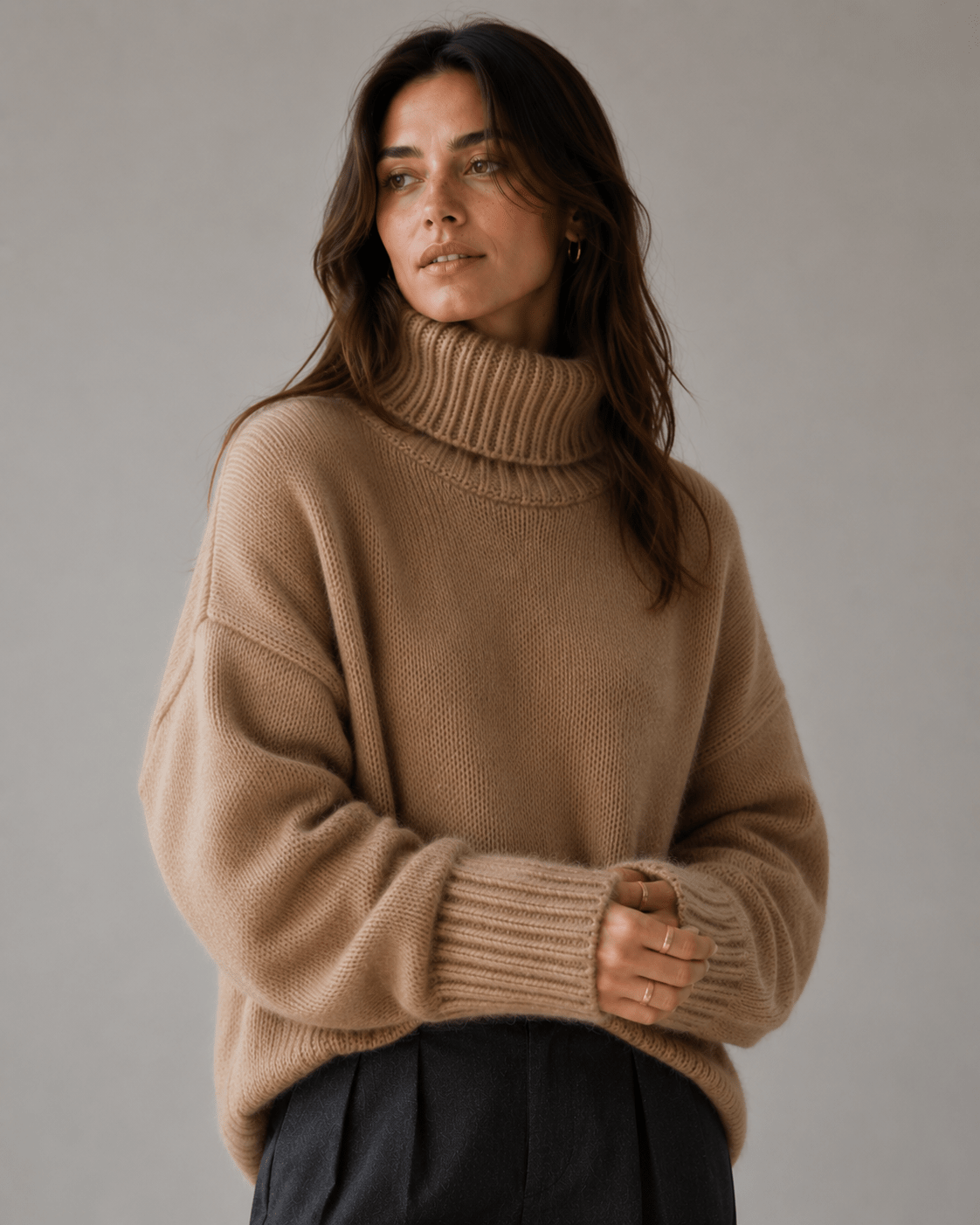 Oversized Turtleneck Sweater – 100% Cashmere for Autumn and Winter - We are MFEO