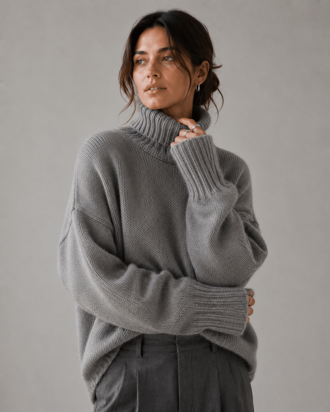 Oversized Turtleneck Sweater – 100% Cashmere for Autumn and Winter - We are MFEO