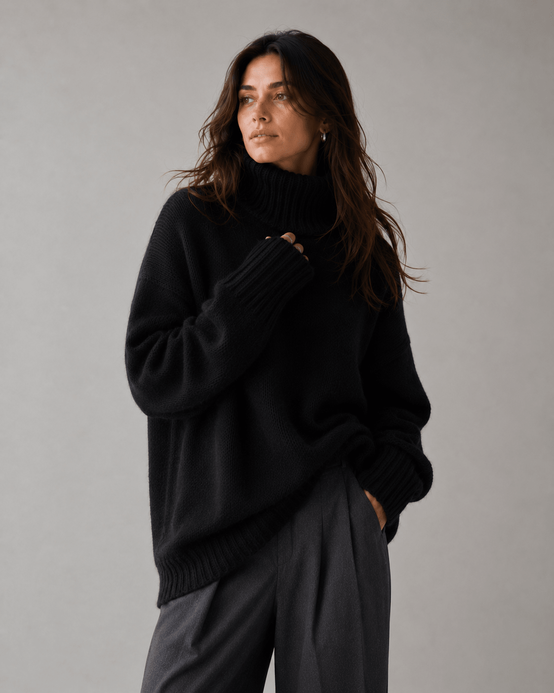 Oversized Turtleneck Sweater – 100% Cashmere for Autumn and Winter - We are MFEO