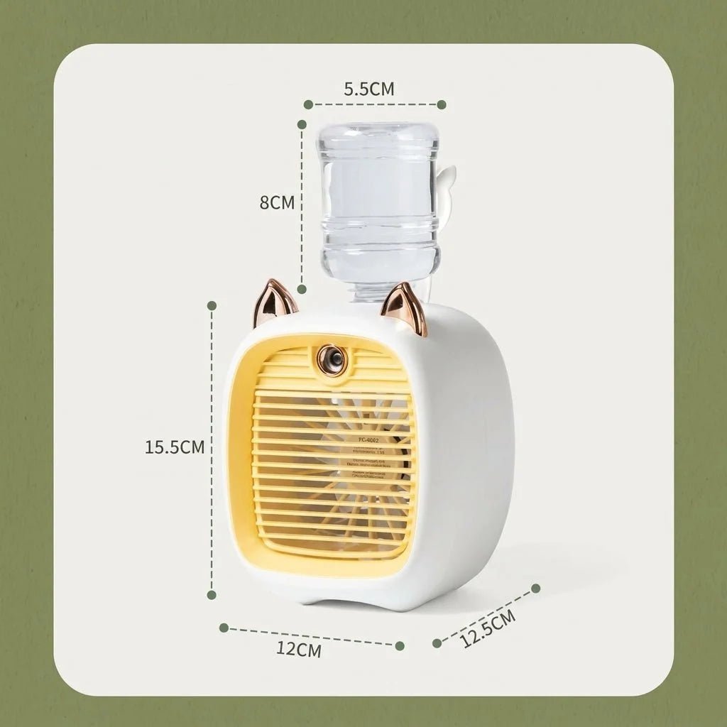 Portable Misting Fan – Battery Powered Personal USB Fan with Adjustable Airflow for Travel - We are MFEO