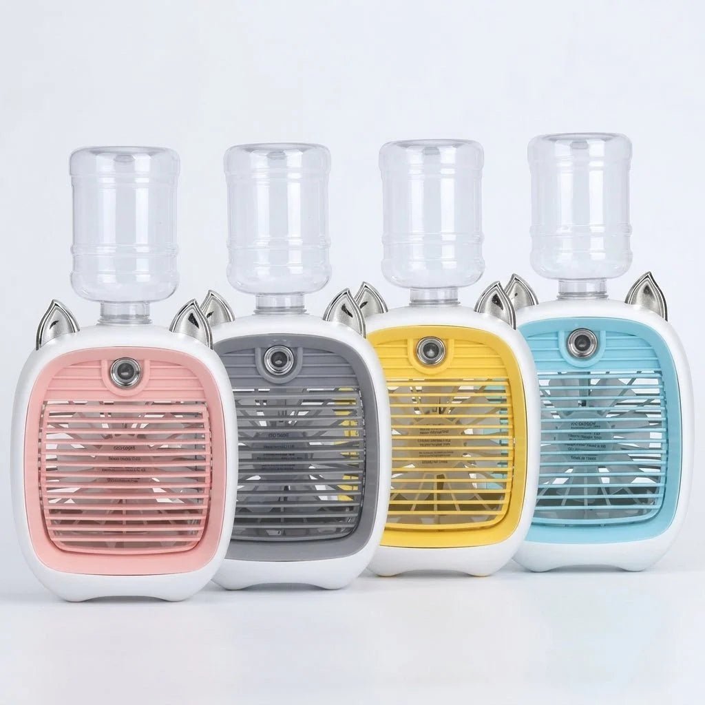 Portable Misting Fan – Battery Powered Personal USB Fan with Adjustable Airflow for Travel - We are MFEO