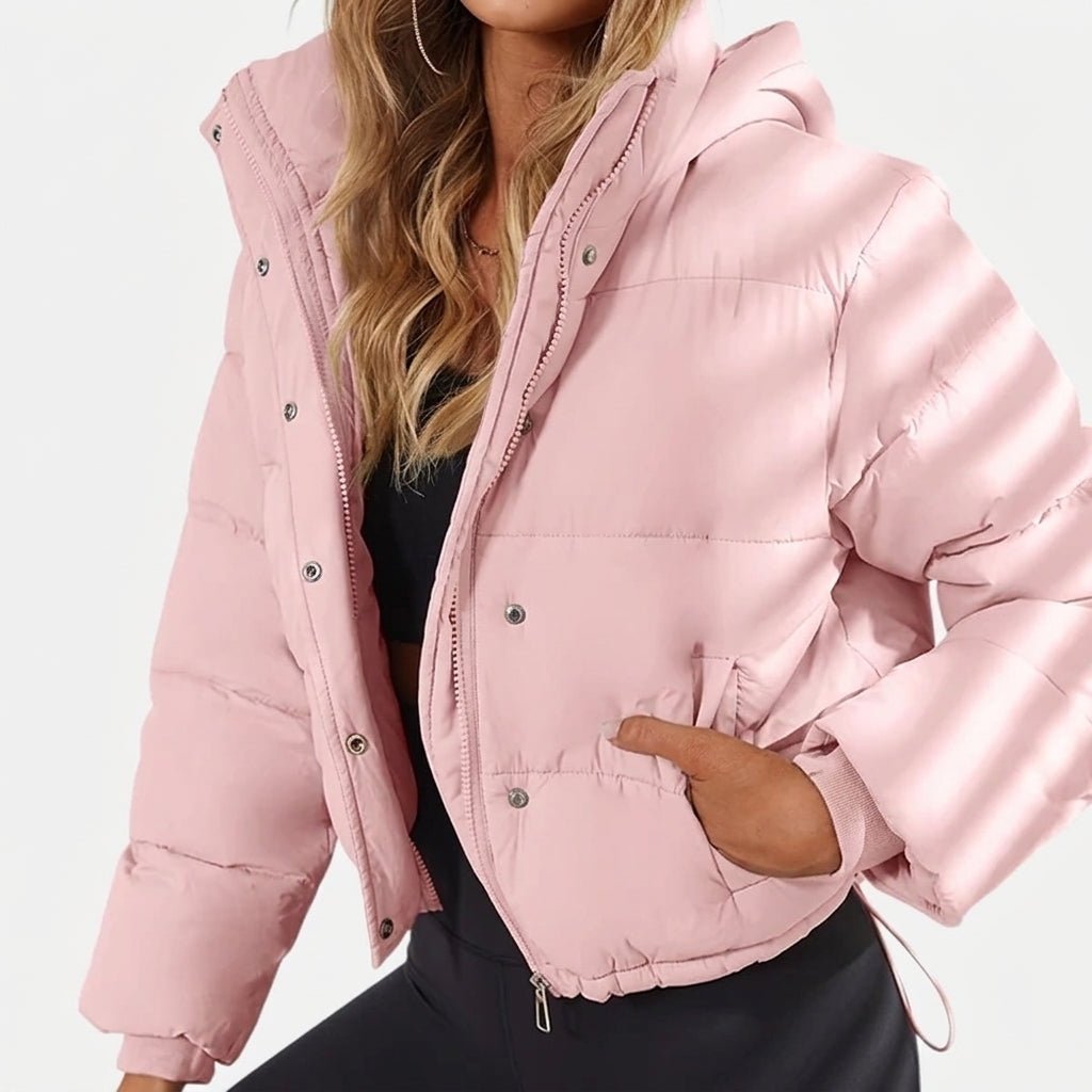 Puffer Jacket – Cropped Quilted Design with Adjustable Hem - We are MFEO