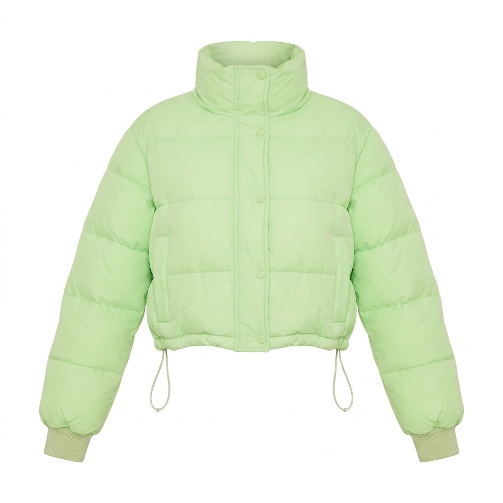 Puffer Jacket – Cropped Quilted Design with Adjustable Hem - We are MFEO