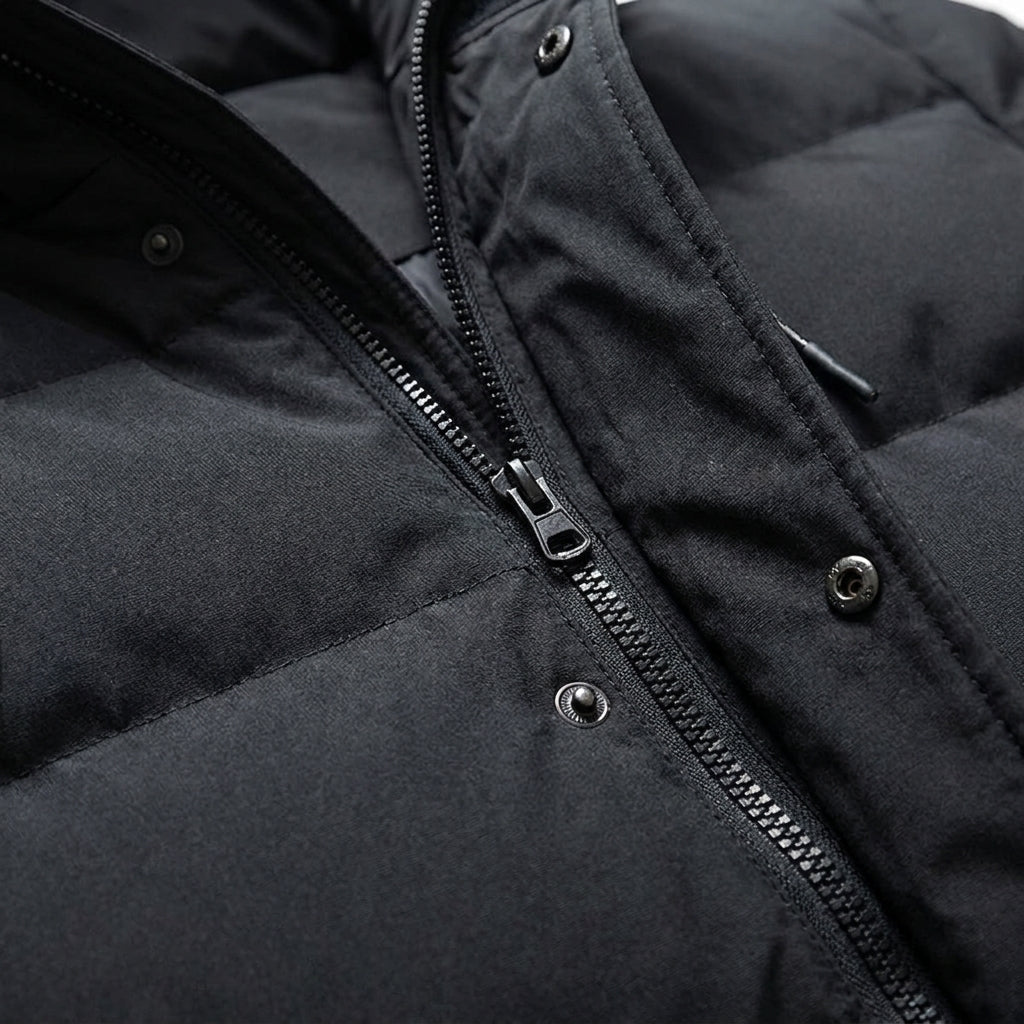 Puffer Jacket for Men - Long Quilted Hooded Coat with Multiple Pockets - We are MFEO