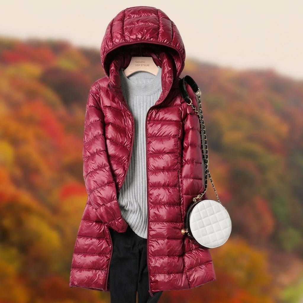 Puffer Jacket for Women – Long Hooded Quilted Design for Winter - We are MFEO