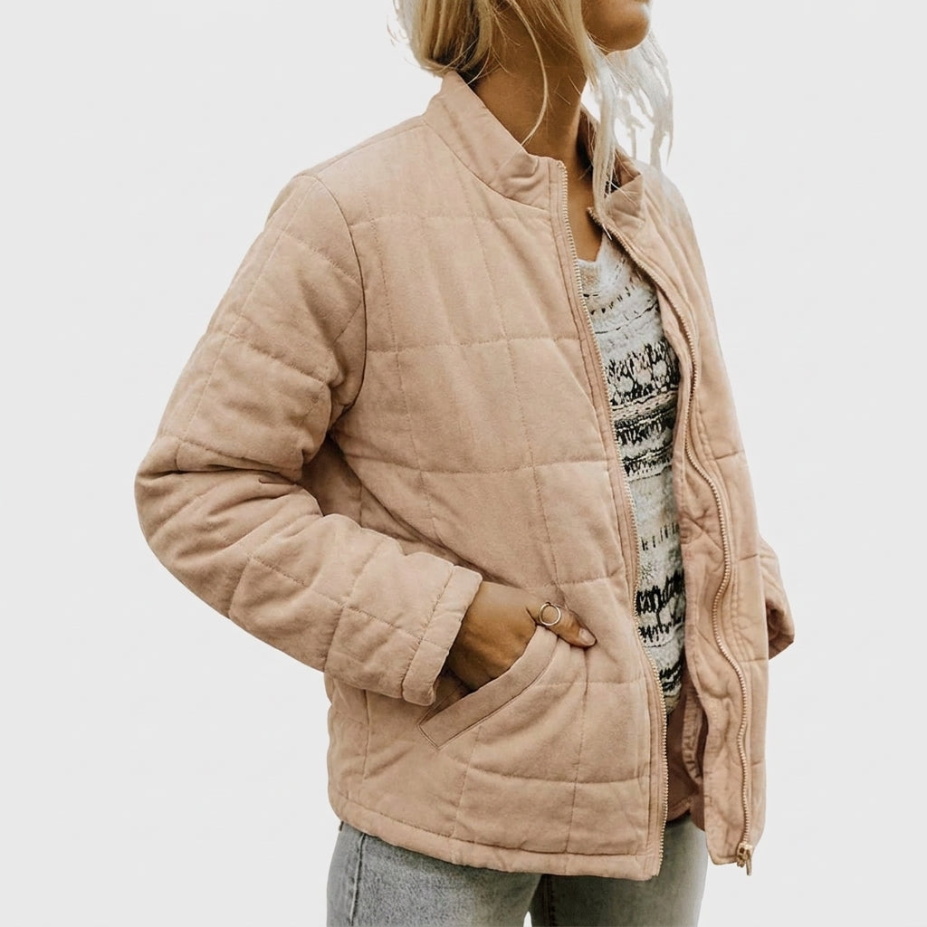 Quilted Jacket for Women – Oversized Lightweight Winter Coat for Cold Weather - We are MFEO