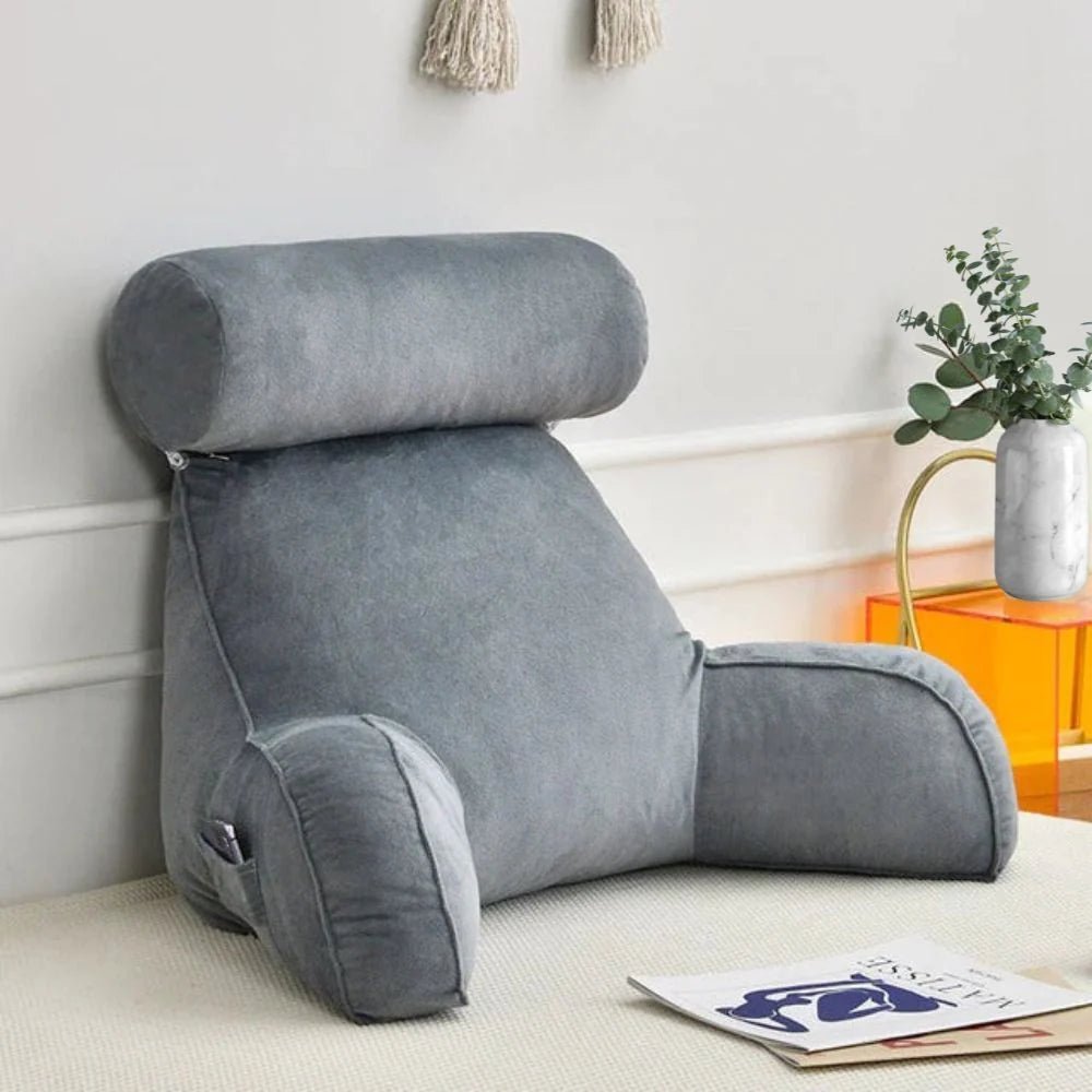 Reading Pillow for Bed with Armrests – Backrest Pillow for Sitting Up in Bed - We are MFEO