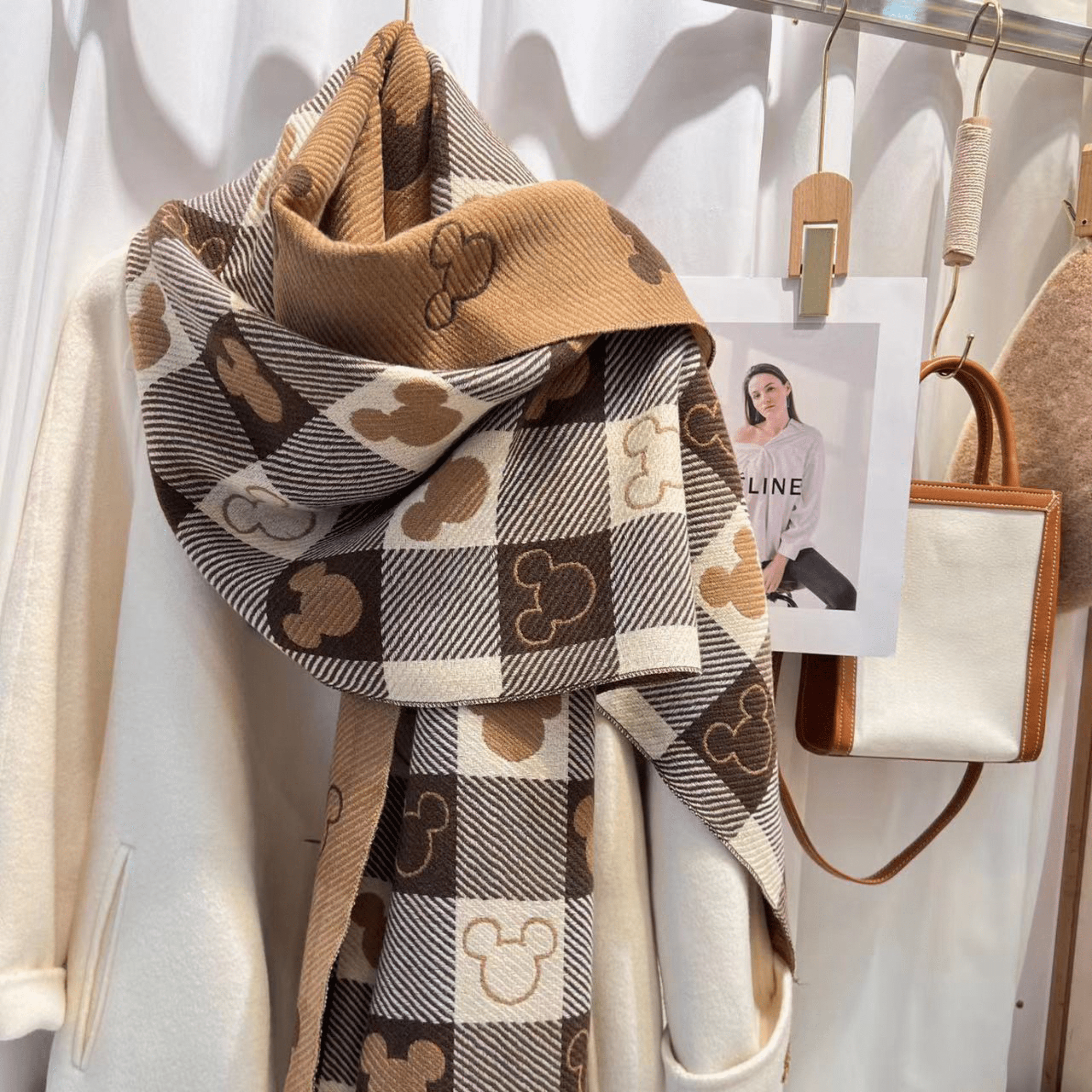 Reversible Plaid Scarf with Tassels - Cozy Double-Sided Accessory for Cold Weather - We are MFEO