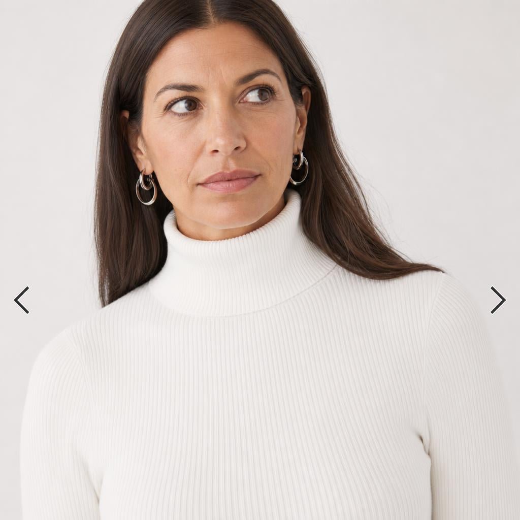 Ribbed Long Sleeve Knit Top with Mock Neck – Slim Fit for Layering and Casual Outfits - We are MFEO