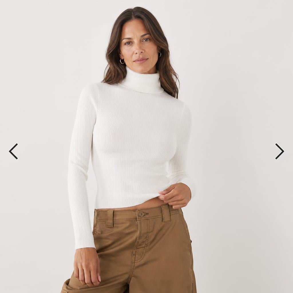 Ribbed Long Sleeve Knit Top with Mock Neck – Slim Fit for Layering and Casual Outfits - We are MFEO