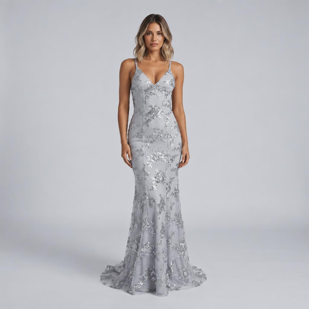 Sequin Maxi Dress – Mermaid Style with Adjustable Straps for Formal Events - We are MFEO