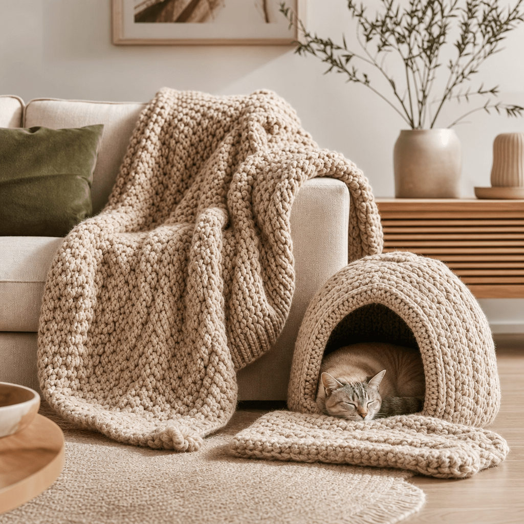 Serenity Knit Pet Cave & Mat - We are MFEO